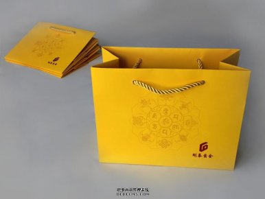 深圳刚泰黄金首饰手提袋印刷