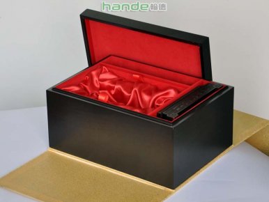 文房四宝木质棕色大礼盒包装盒